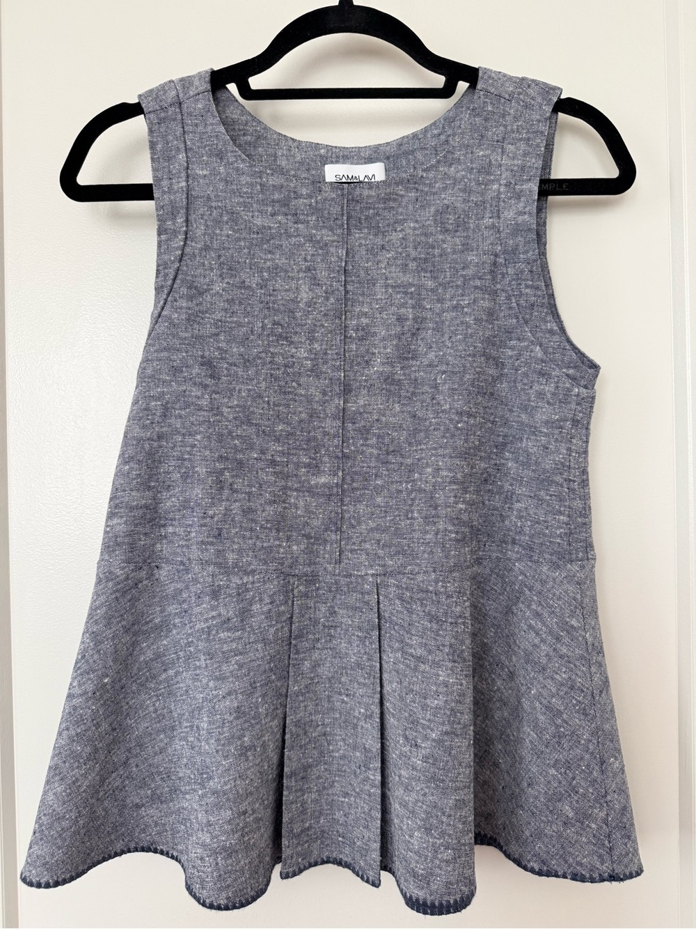 Sam & Lavi (Anthropologie) Women’s Sleeveless Cotton/Linen Peplum Top